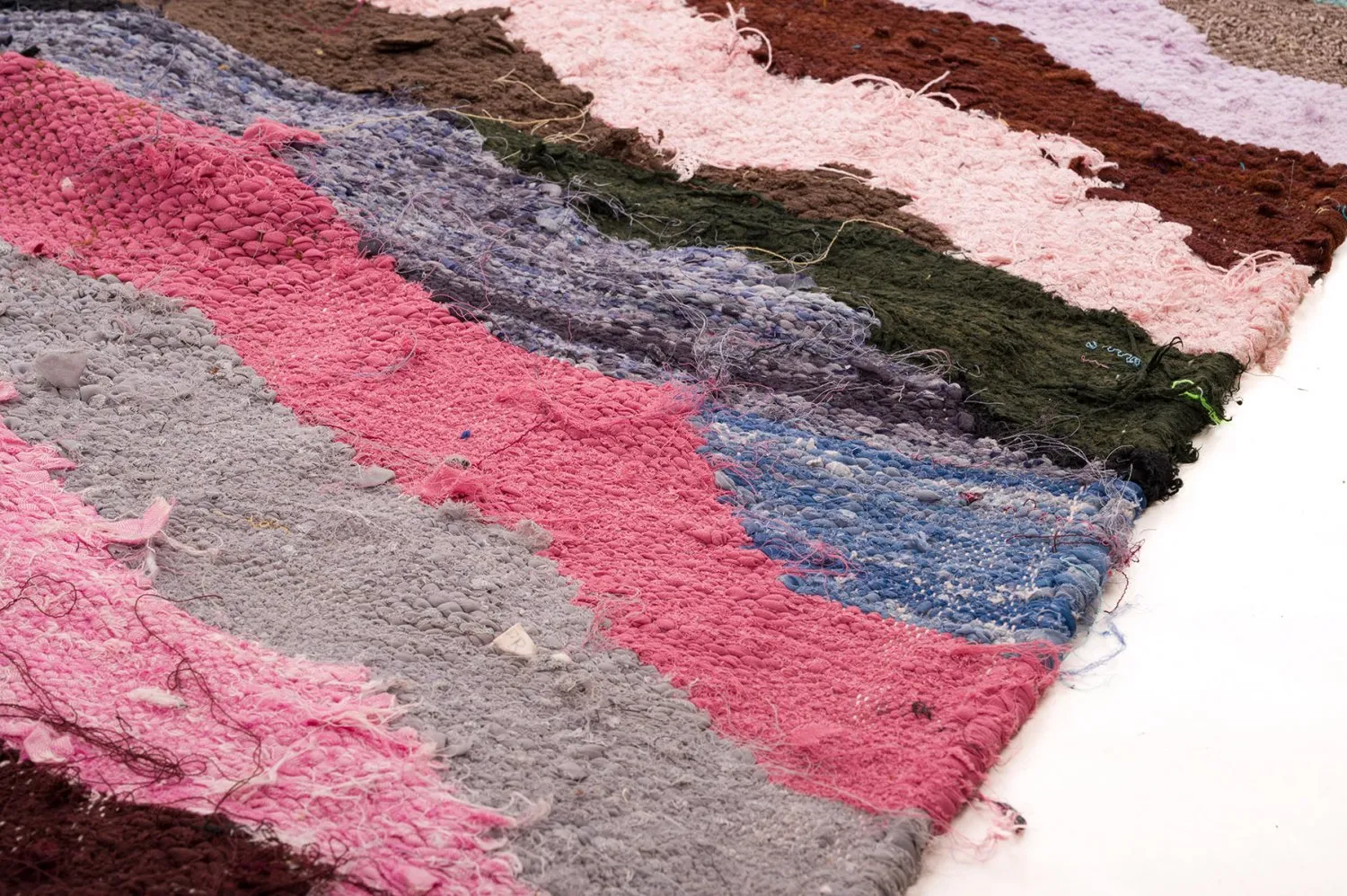 Marokkansk Boucherouite-teppe 145 x 275 cm