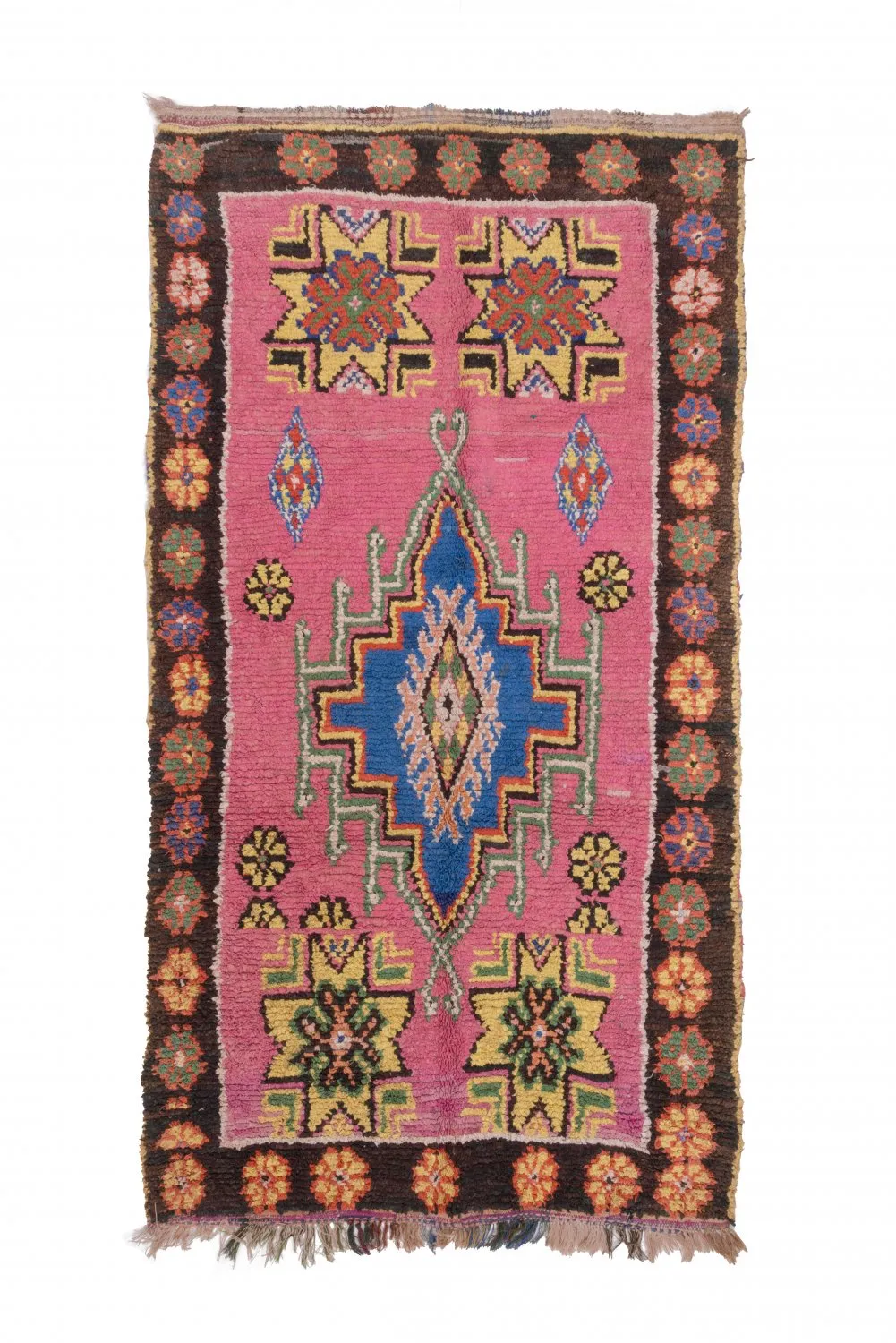 Marokkansk Boucherouite-teppe 270 x 140 cm