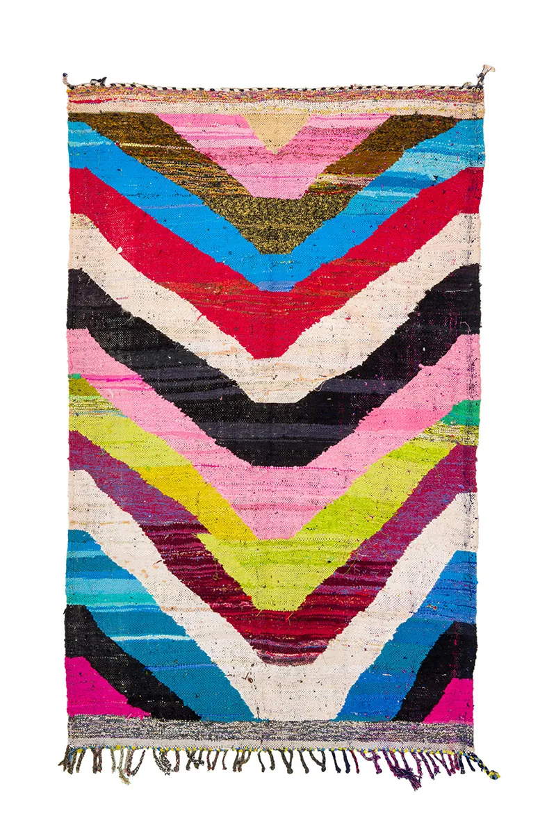 Marokkansk Boucherouite-teppe 150 x 235 cm