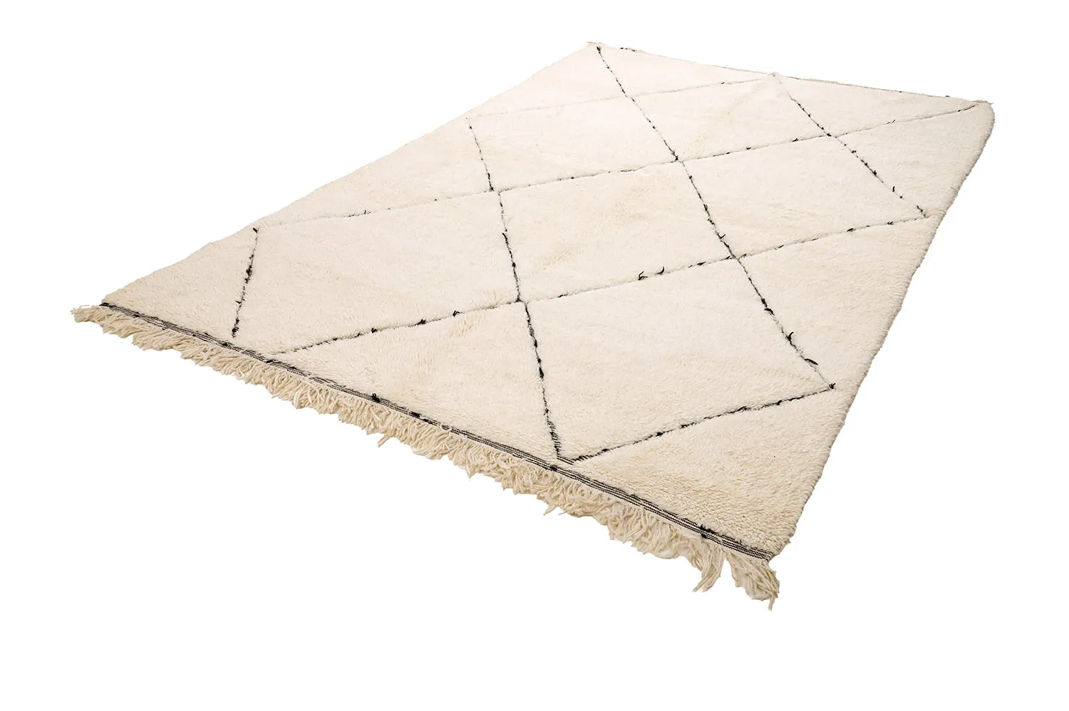 Kelim-teppe Marokkansk Beni Ourain 195 x 305 cm