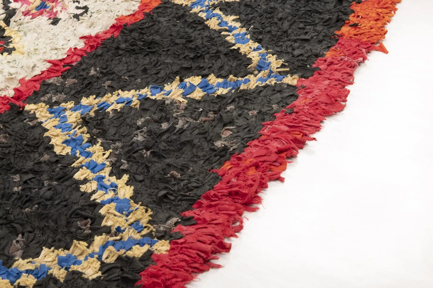 Marokkansk Boucherouite-teppe 335 x 125 cm