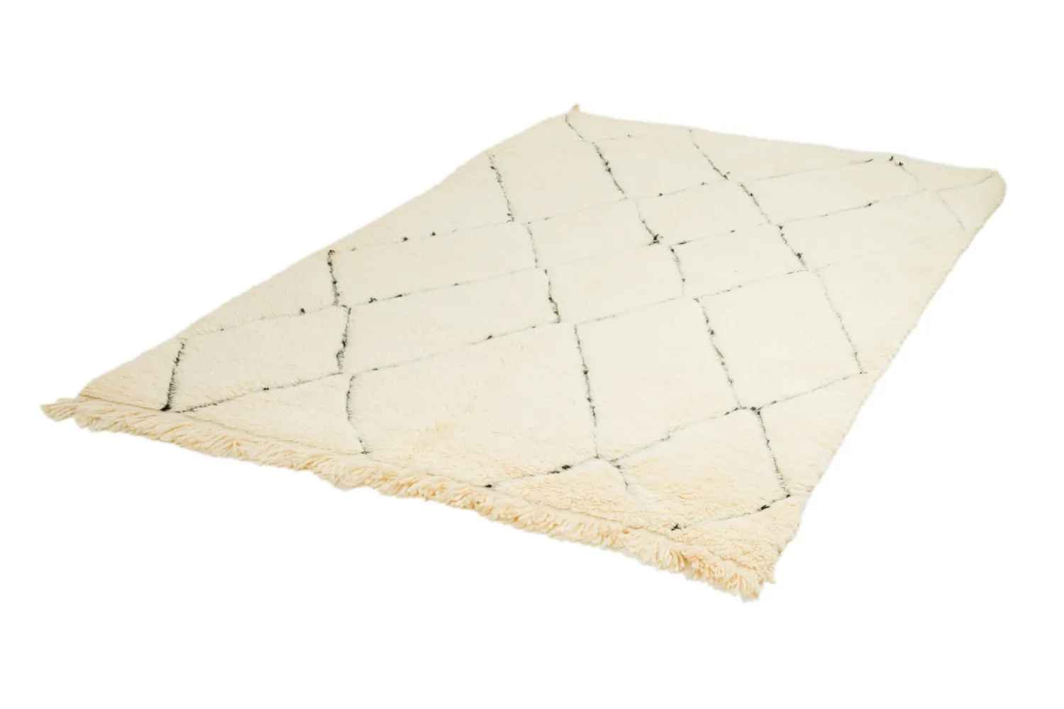 Kelim-teppe Marokkansk Beni Ourain 155 x 255 cm