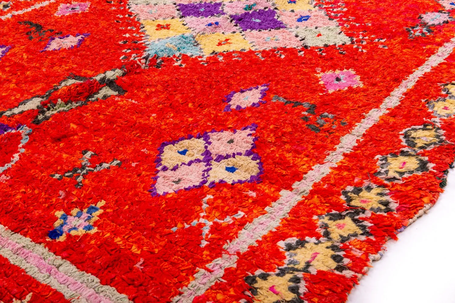 Marokkansk Boucherouite-teppe 340 x 155 cm