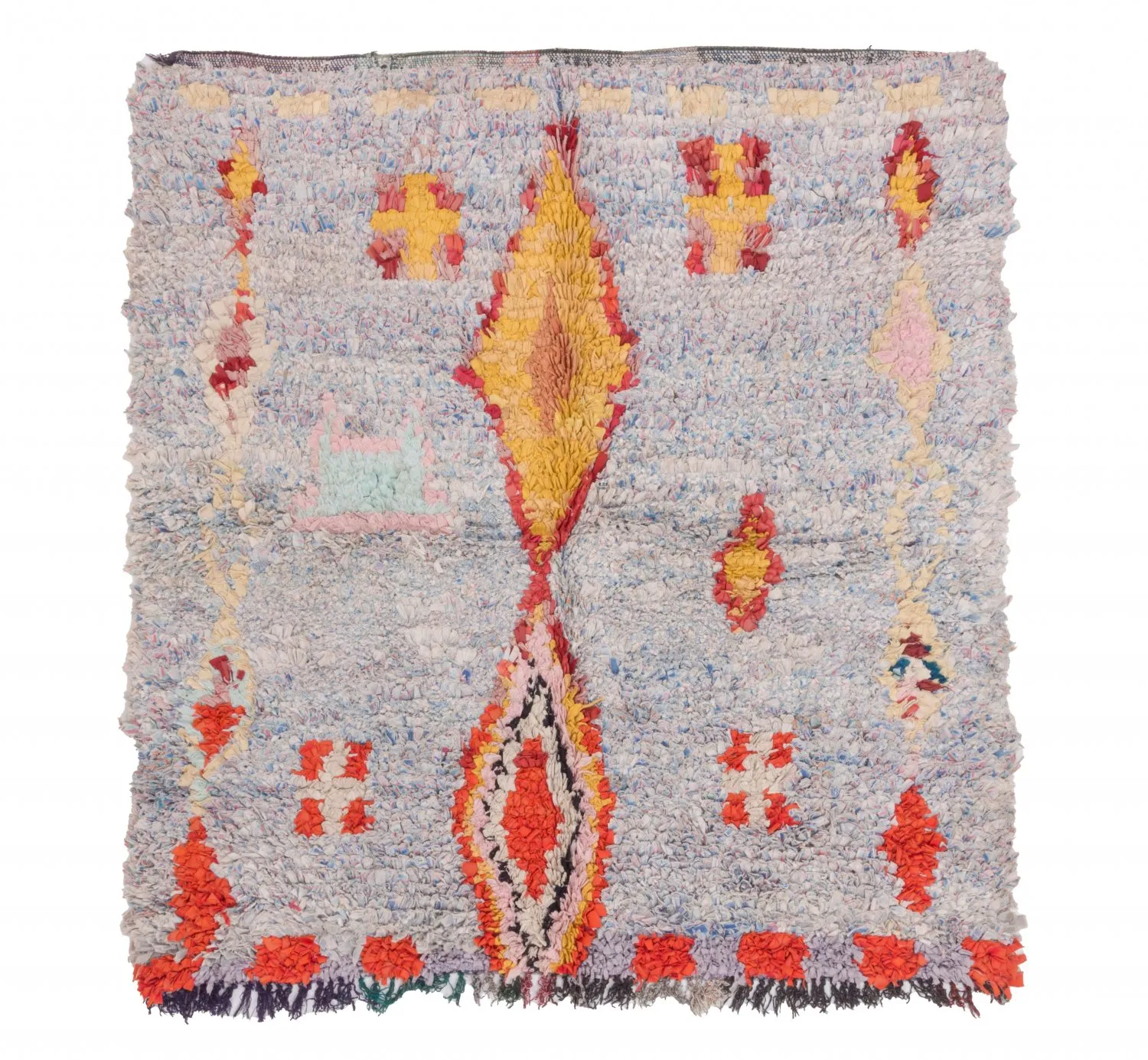 Marokkansk Boucherouite-teppe 160 x 145 cm