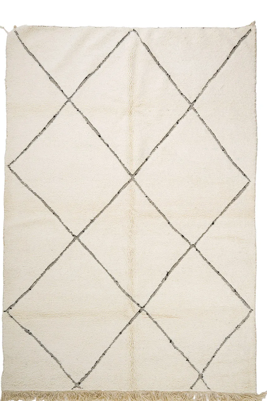 Kelim-teppe Marokkansk Beni Ourain 210 x 305 cm