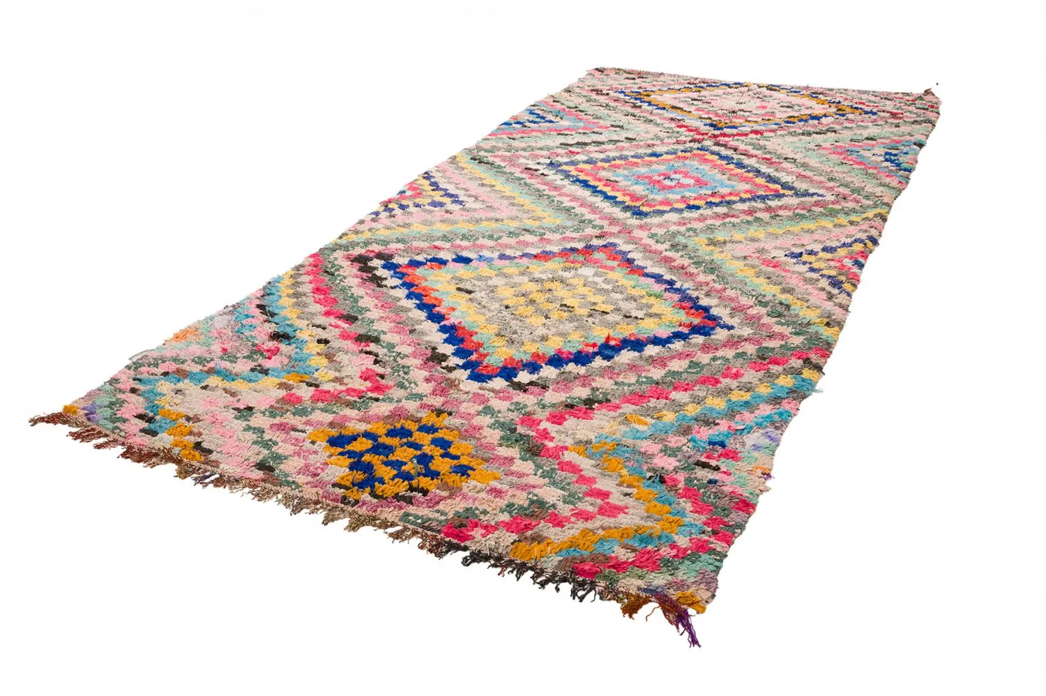 Marokkansk Boucherouite-teppe 145 x 365 cm