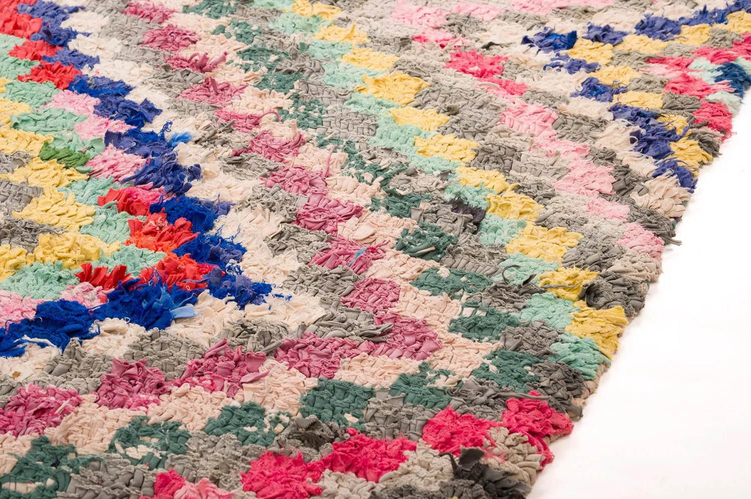 Marokkansk Boucherouite-teppe 145 x 365 cm