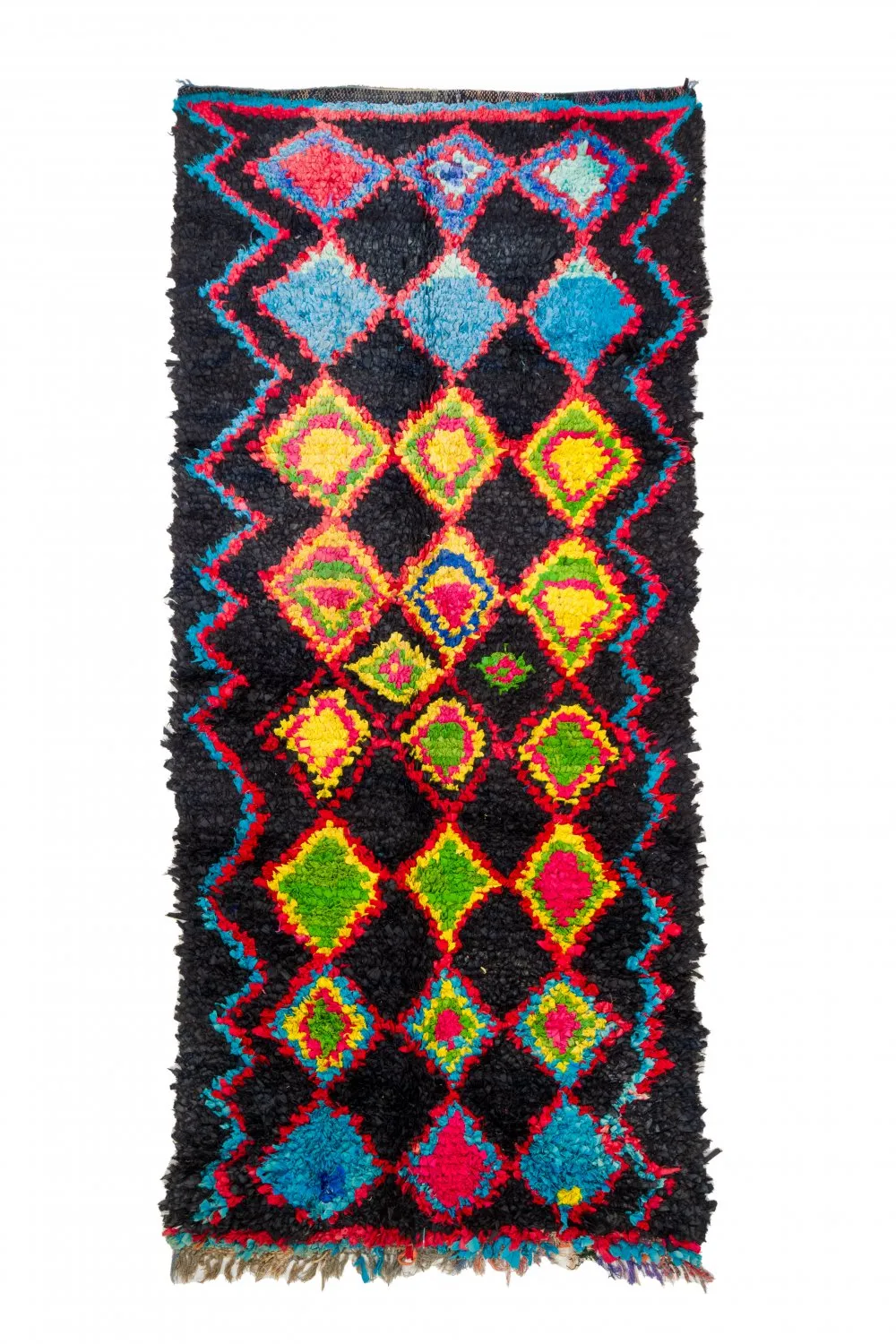 Marokkansk Boucherouite-teppe 120 x 285 cm