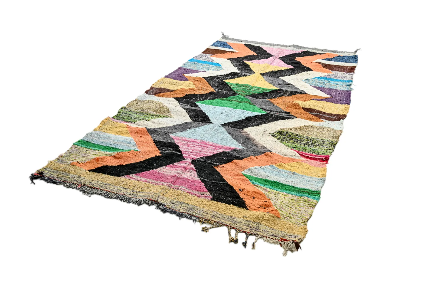 Marokkansk Boucherouite-teppe 155 x 295 cm