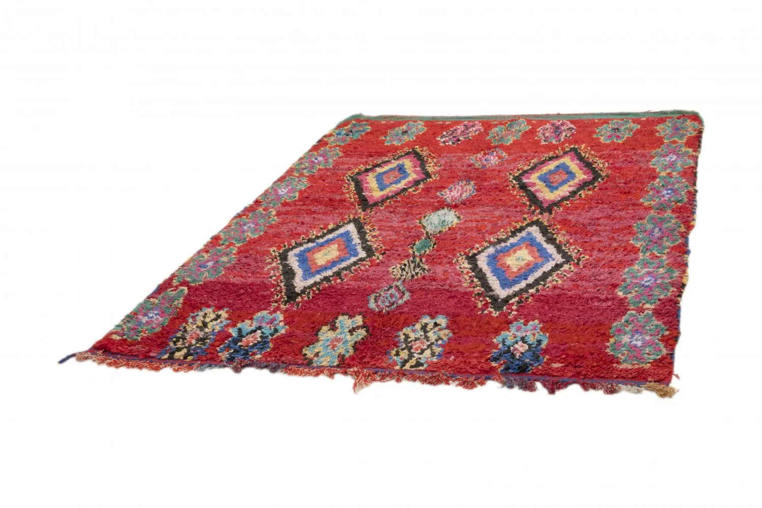 Marokkansk Boucherouite-teppe 225 x 165 cm