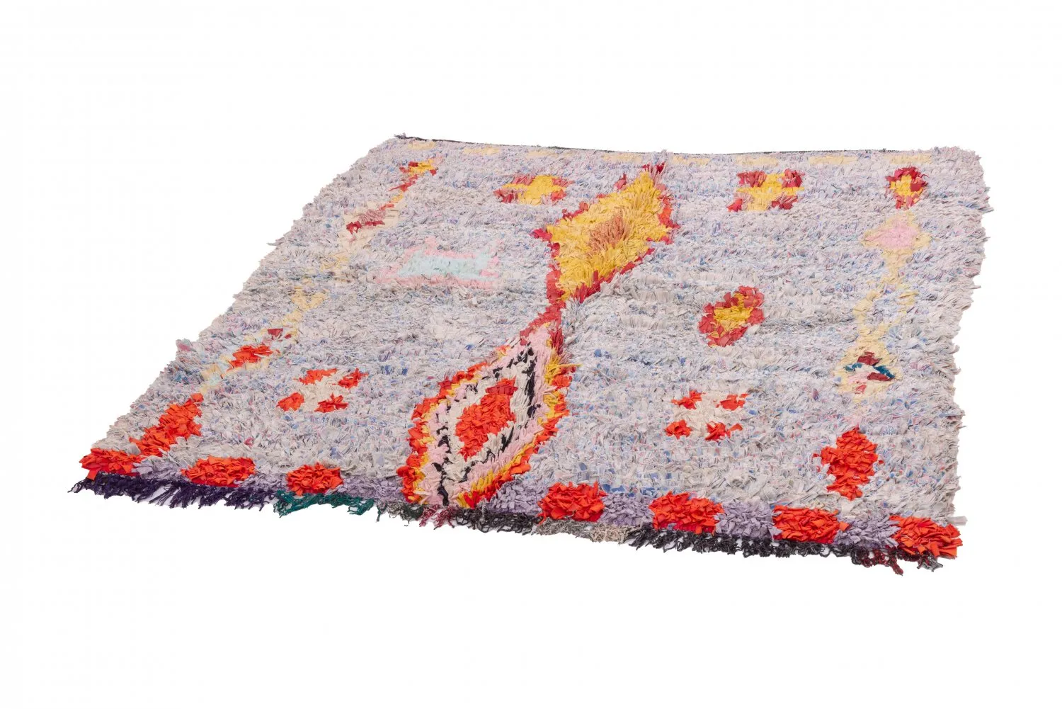 Marokkansk Boucherouite-teppe 160 x 145 cm
