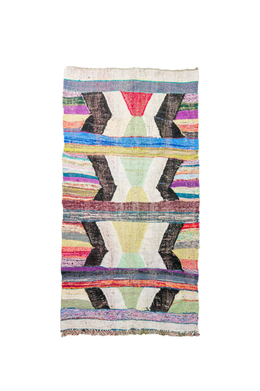 Marokkansk Boucherouite-teppe 130 x 245 cm