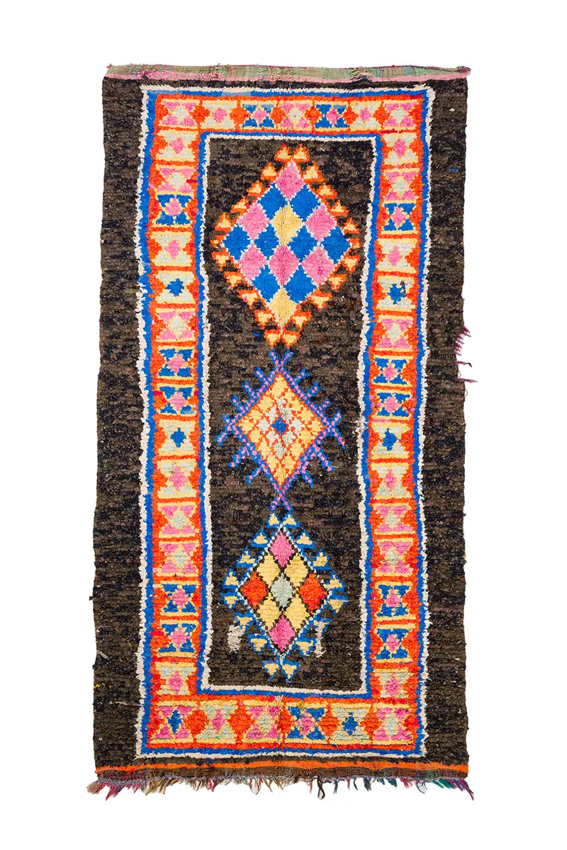 Marokkansk Boucherouite-teppe 160 x 310 cm
