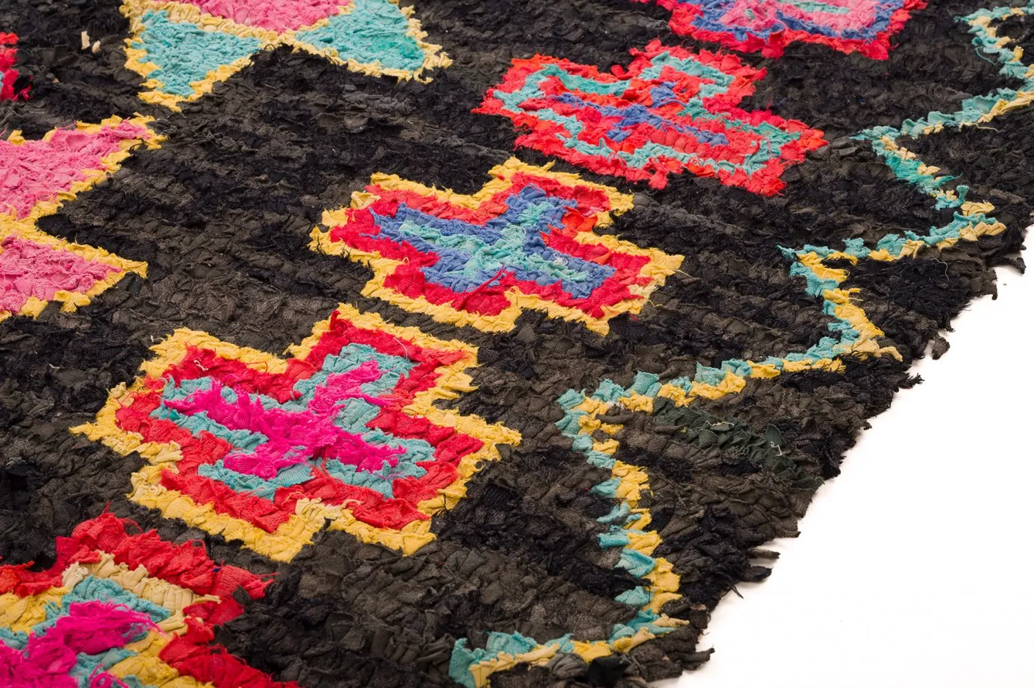 Marokkansk Boucherouite-teppe 135 x 315 cm