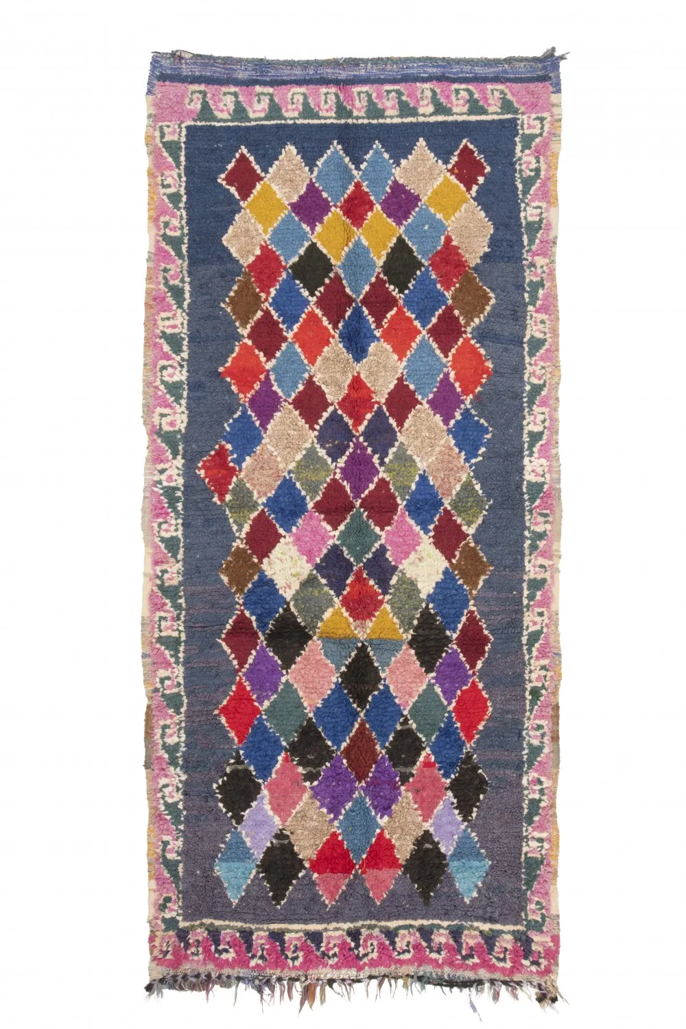 Marokkansk Boucherouite-teppe 245 x 110 cm