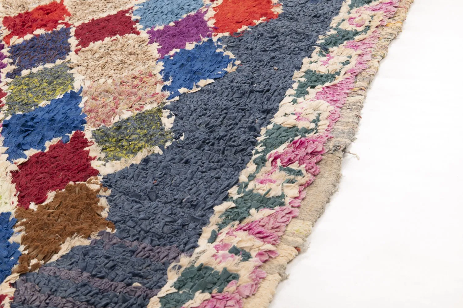Marokkansk Boucherouite-teppe 245 x 110 cm