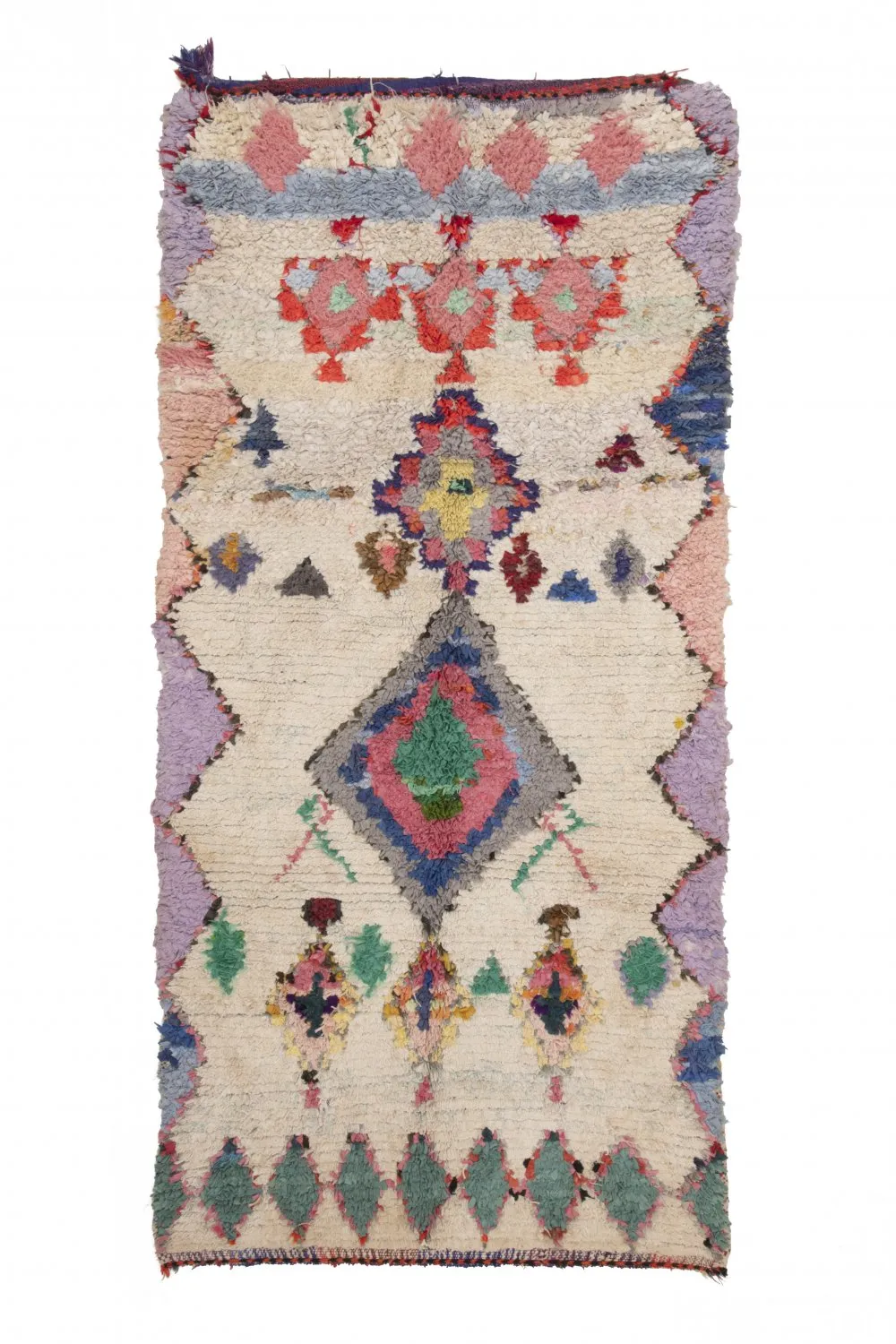 Marokkansk Boucherouite-teppe 240 x 110 cm