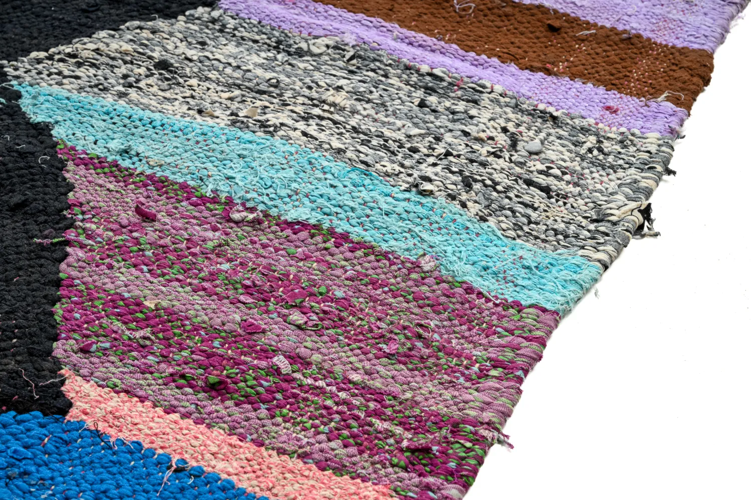 Marokkansk Boucherouite-teppe 130 x 265 cm