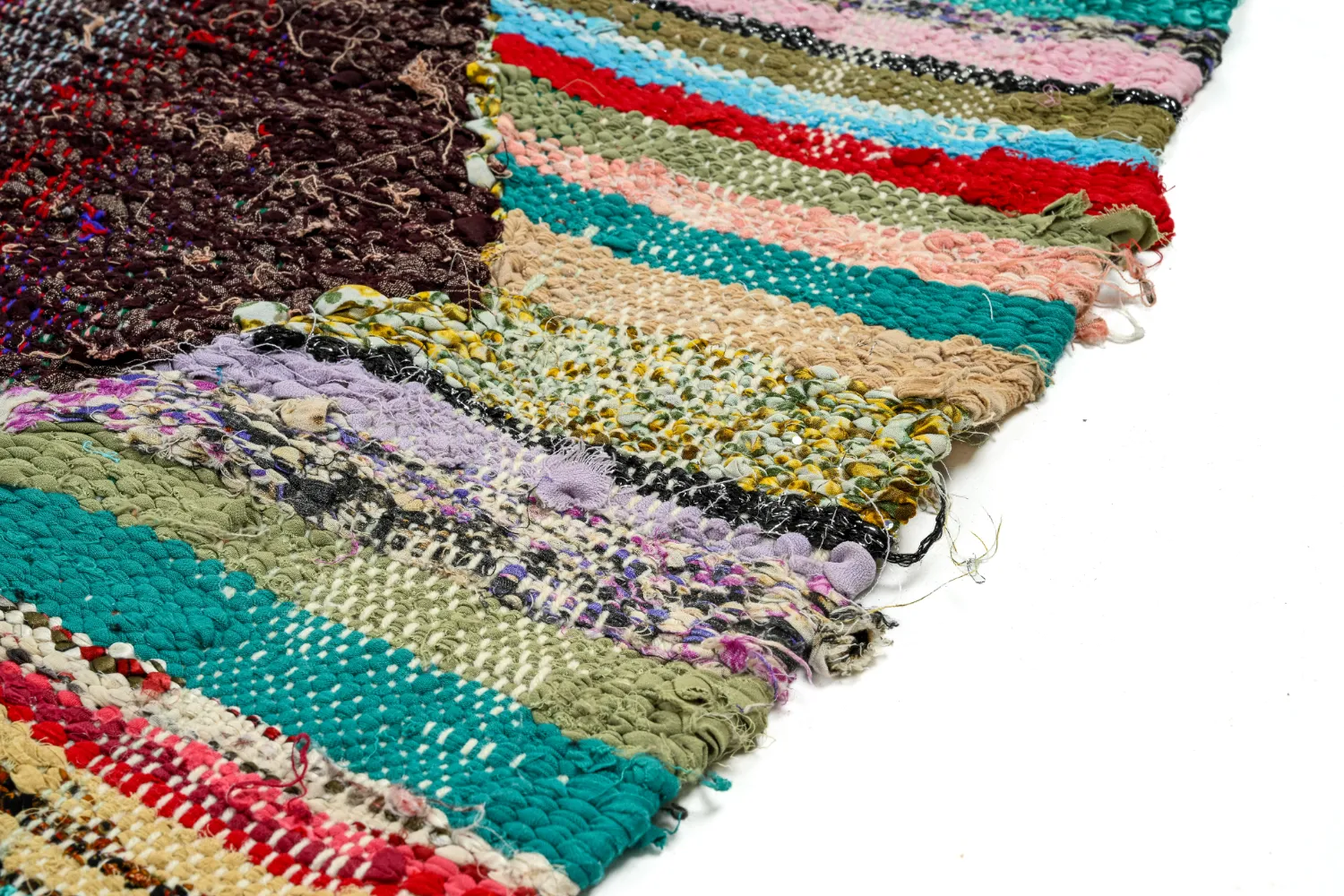 Marokkansk Boucherouite-teppe 140 x 230 cm
