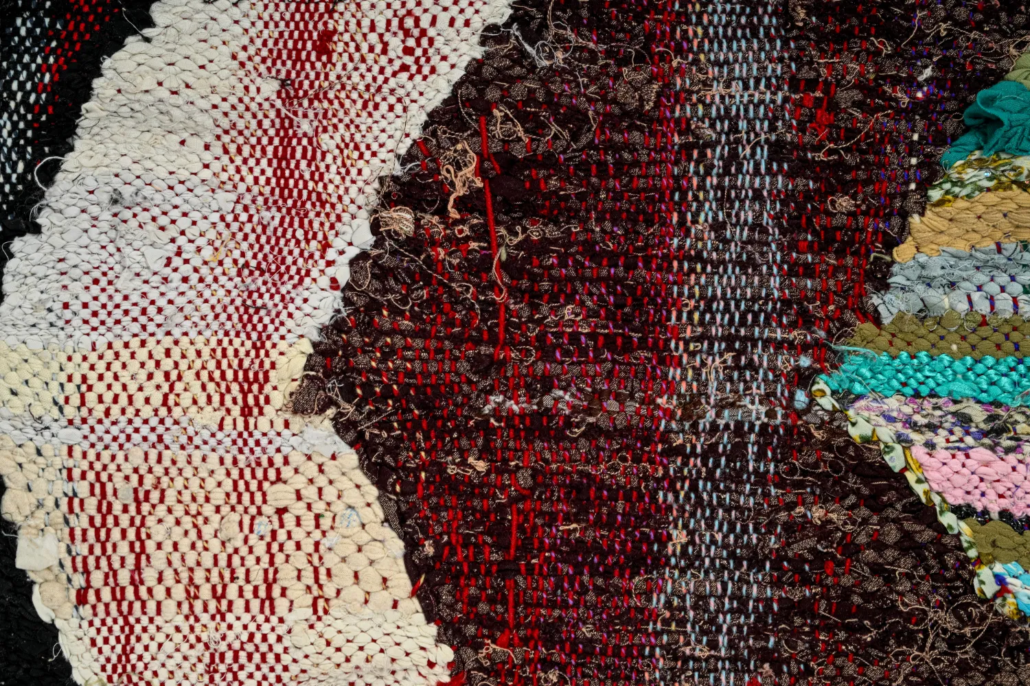 Marokkansk Boucherouite-teppe 140 x 230 cm