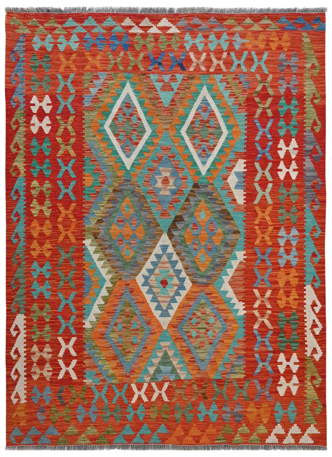 Kelim-teppe Afghansk 192 x 157 cm