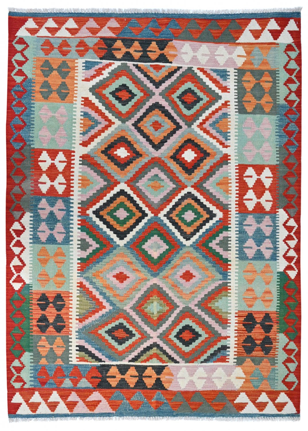 Kelim-teppe Afghansk 198 x 148 cm