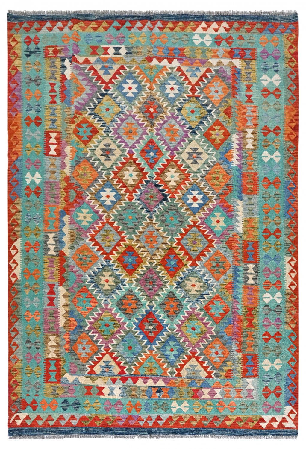 Kelim-teppe Afghansk 291 x 197 cm