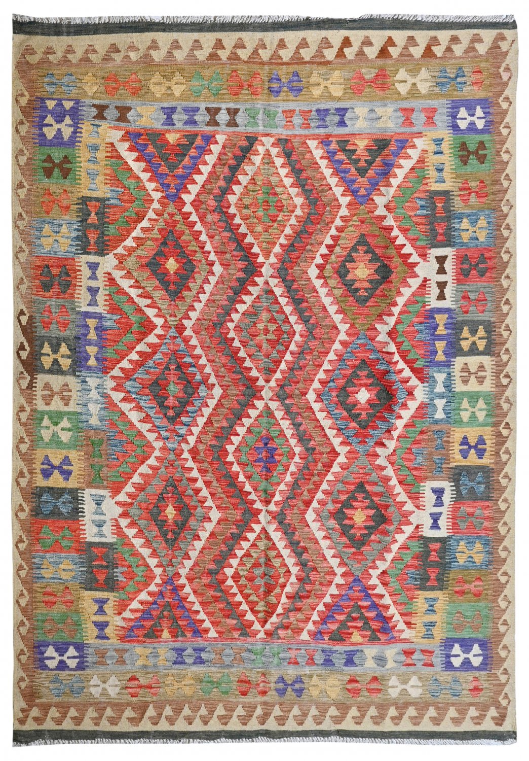 Kelim-teppe Afghansk 293 x 201 cm