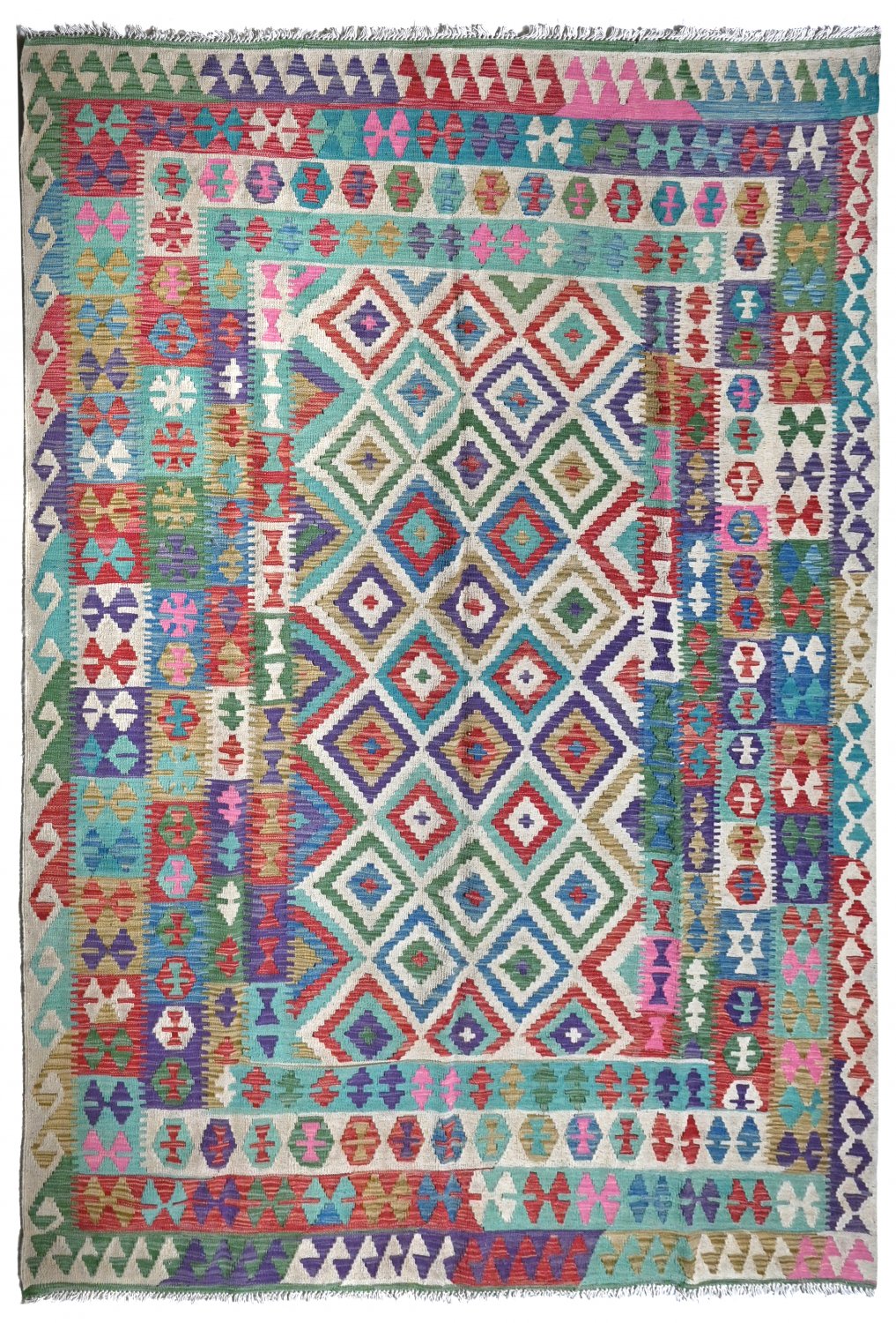 Kelim-teppe Afghansk 295 x 205 cm