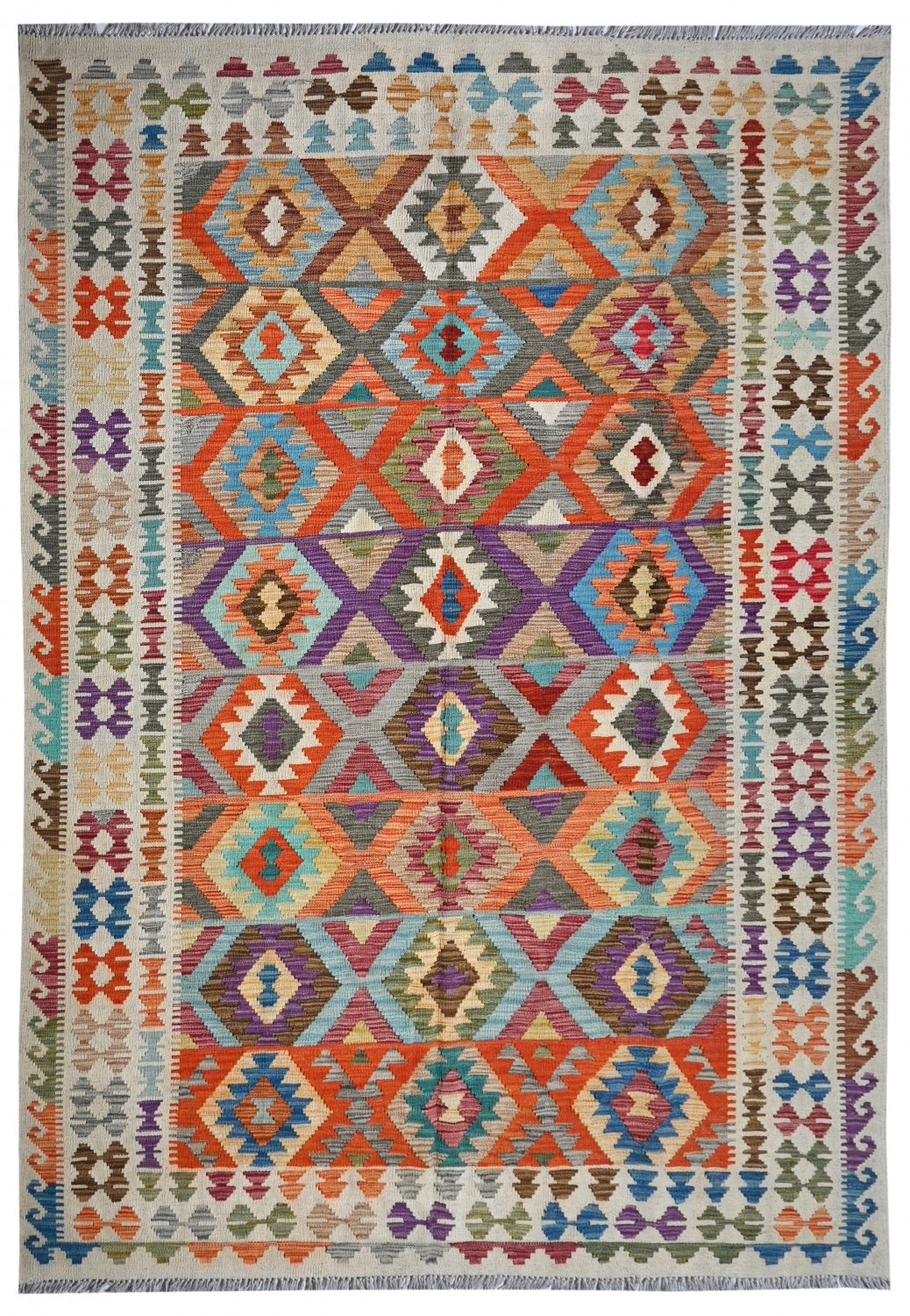 Kelim-teppe Afghansk 298 x 190 cm