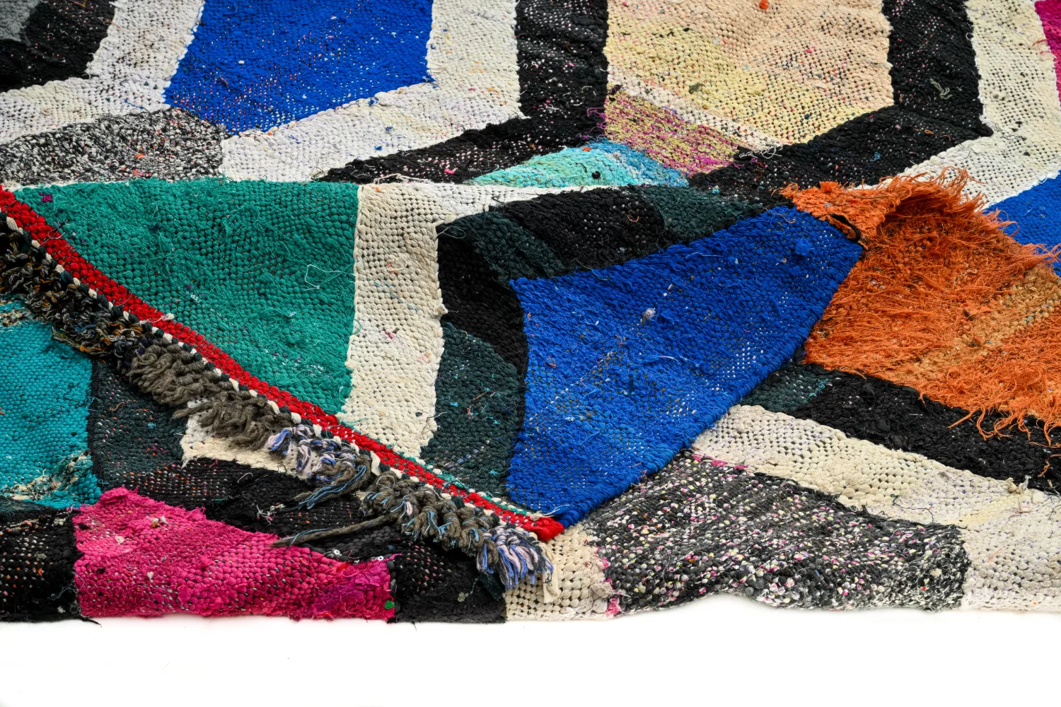 Marokkansk Boucherouite-teppe 140 x 290 cm
