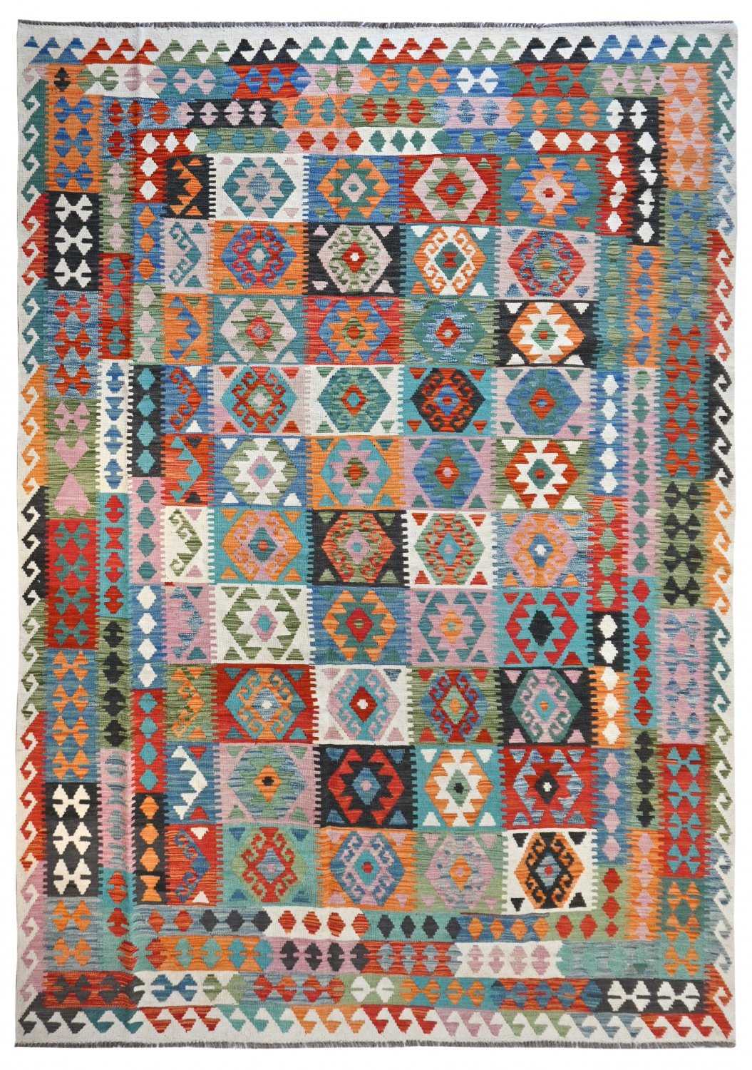 Kelim-teppe Afghansk 349 x 247 cm