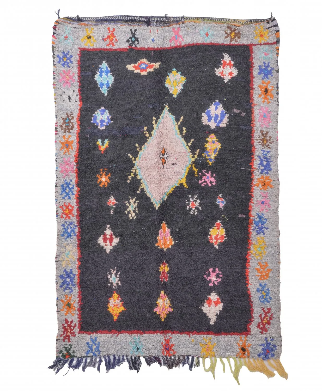 Marokkansk Boucherouite-teppe 195 x 120 cm