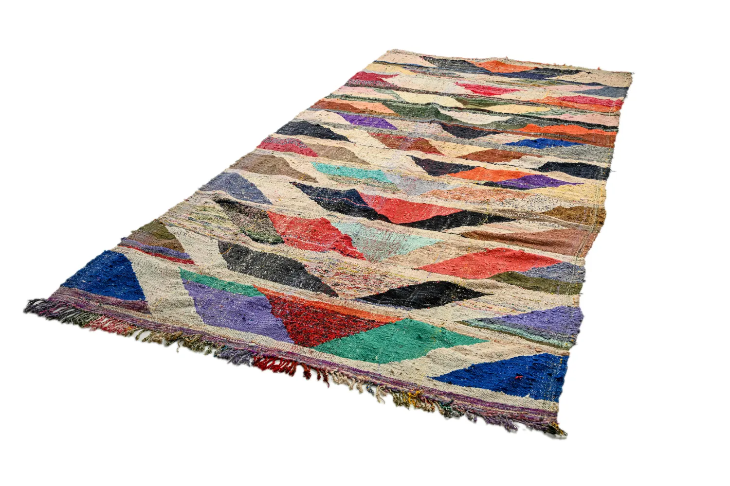 Marokkansk Boucherouite-teppe 165 x 350 cm