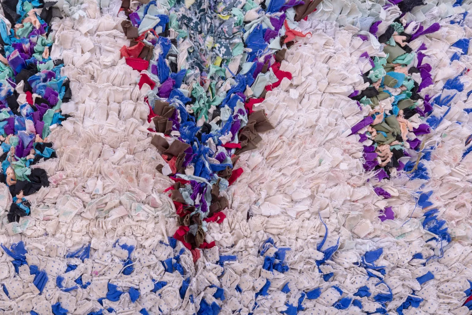 Marokkansk Boucherouite-teppe 250 x 90 cm