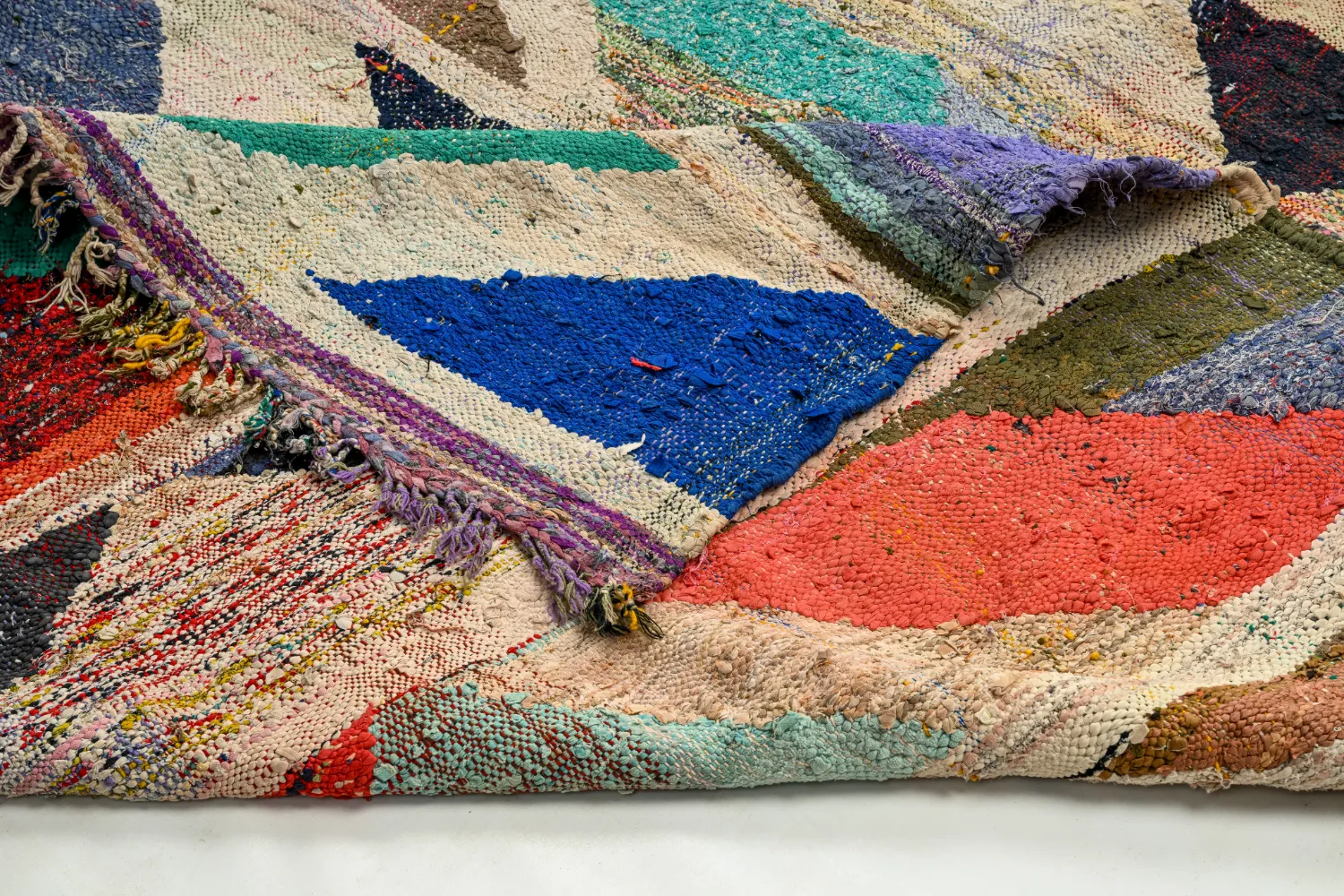 Marokkansk Boucherouite-teppe 165 x 350 cm