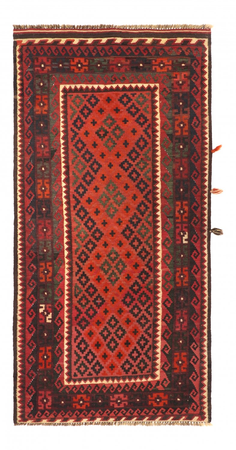 Kelim-teppe Afghansk 204 x 104 cm