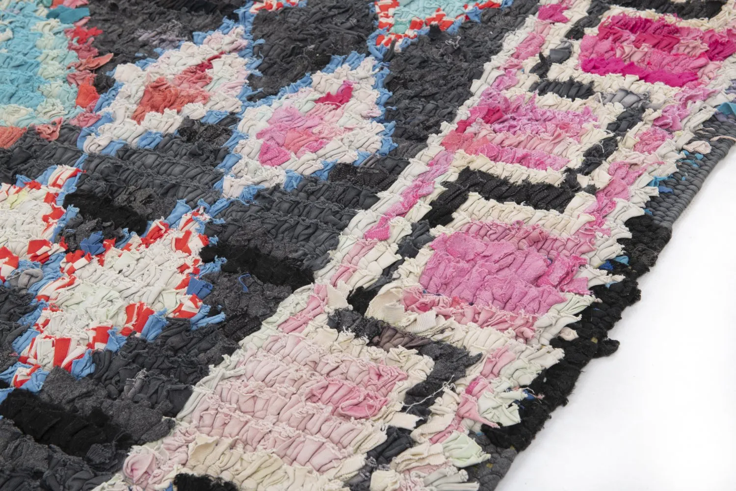Marokkansk Boucherouite-teppe 310 x 130 cm