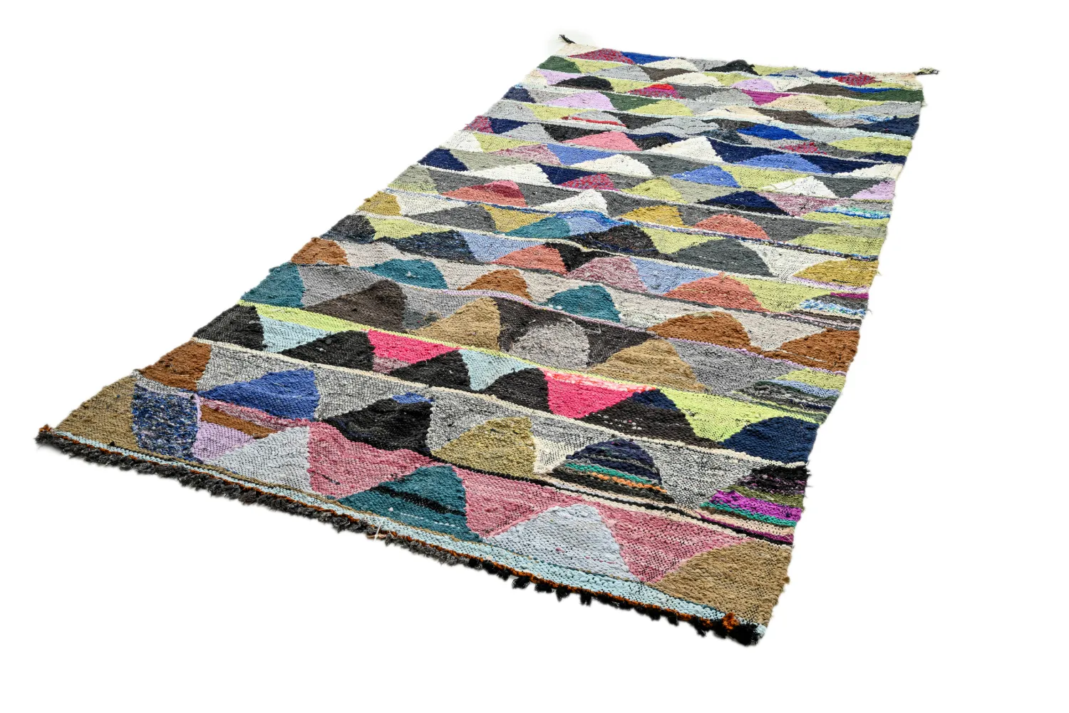 Marokkansk Boucherouite-teppe 145 x 305 cm