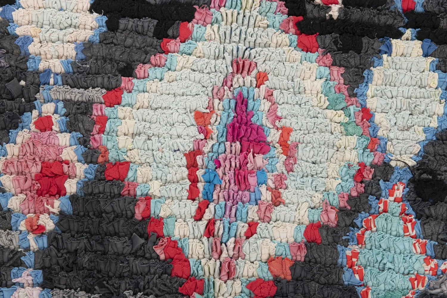Marokkansk Boucherouite-teppe 310 x 130 cm