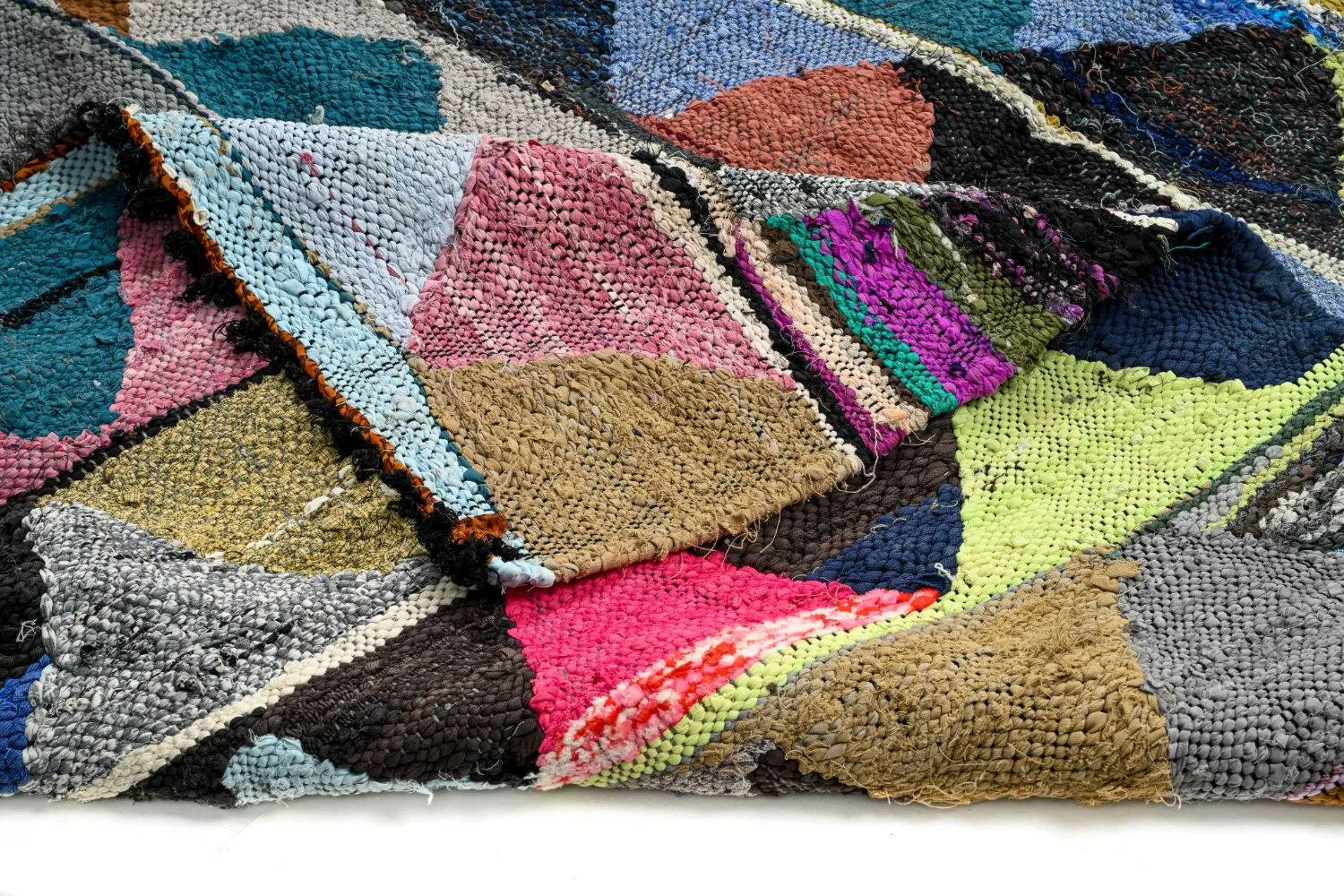 Marokkansk Boucherouite-teppe 145 x 305 cm