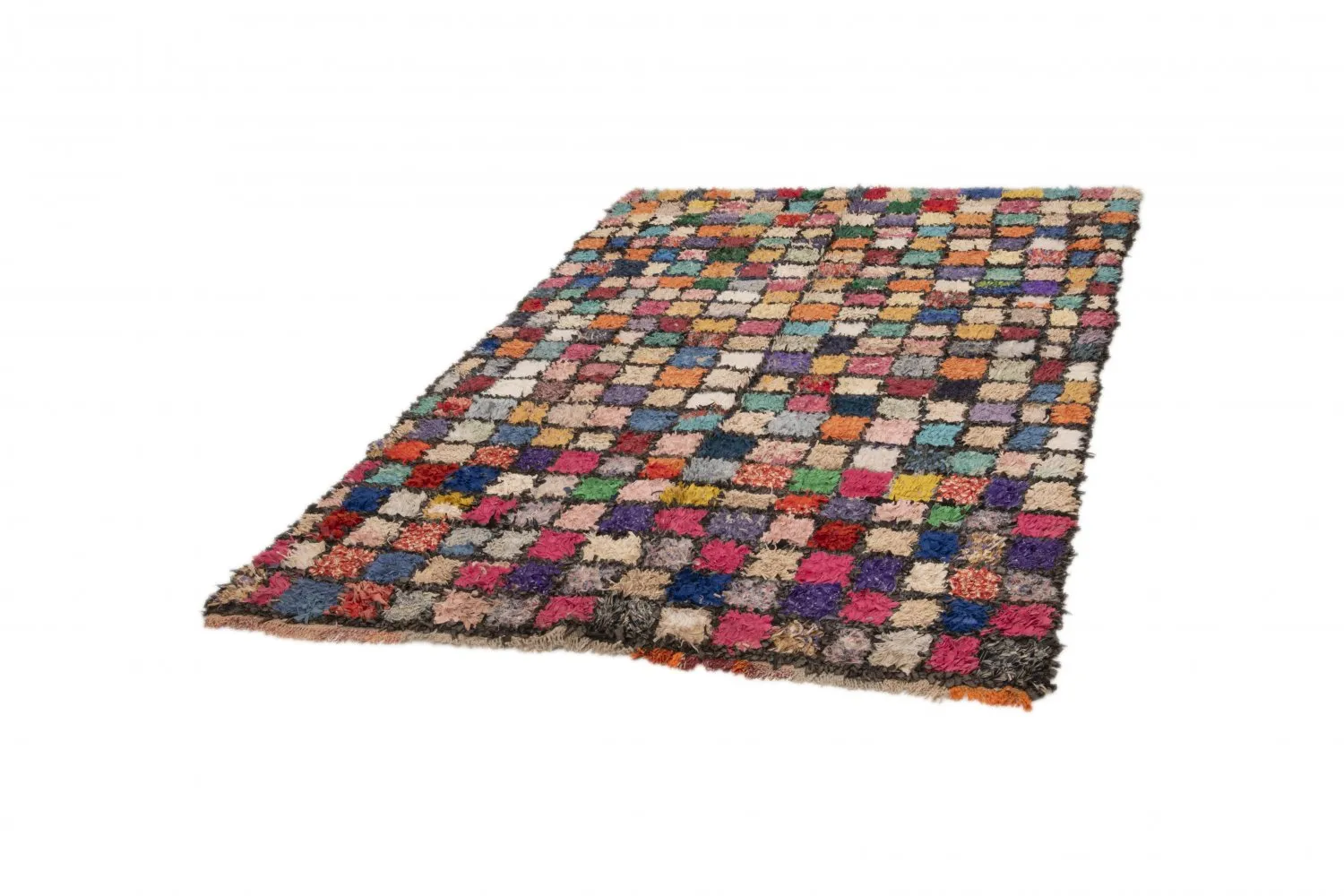 Marokkansk Boucherouite-teppe 230 x 140 cm