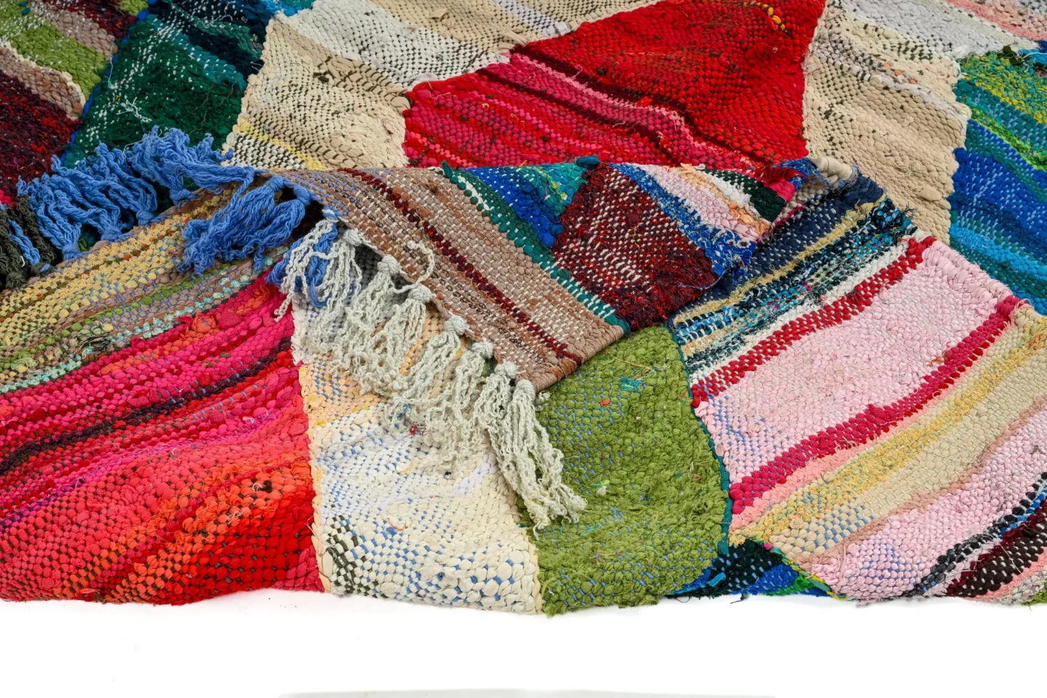 Marokkansk Boucherouite-teppe 130 x 205 cm
