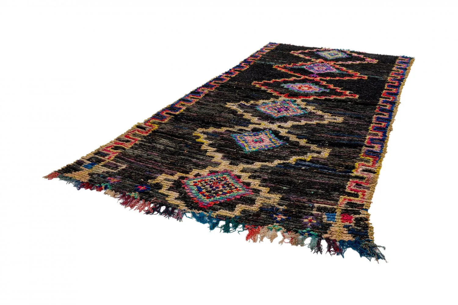 Marokkansk Boucherouite-teppe 275 x 145 cm