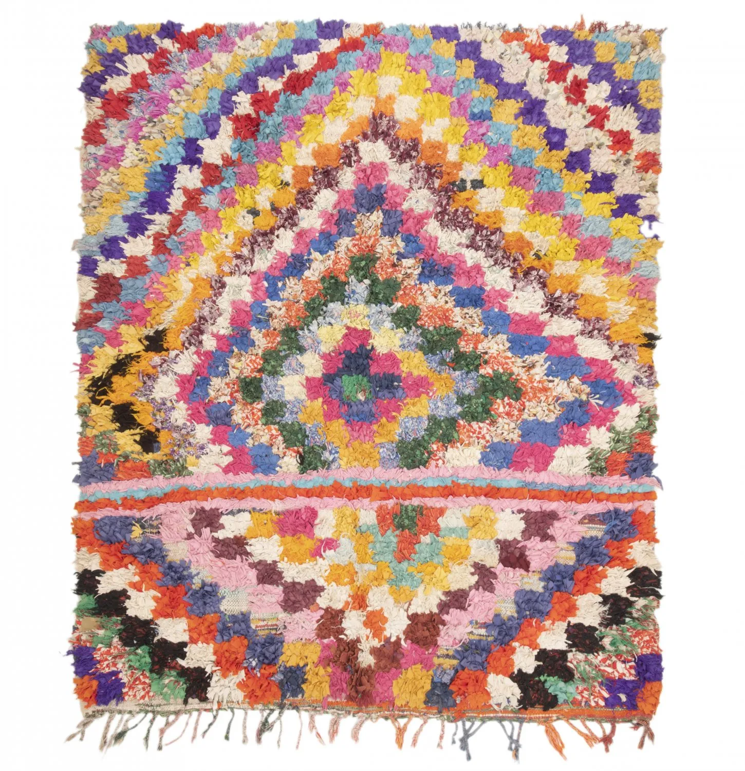 Marokkansk Boucherouite-teppe 215 x 170 cm