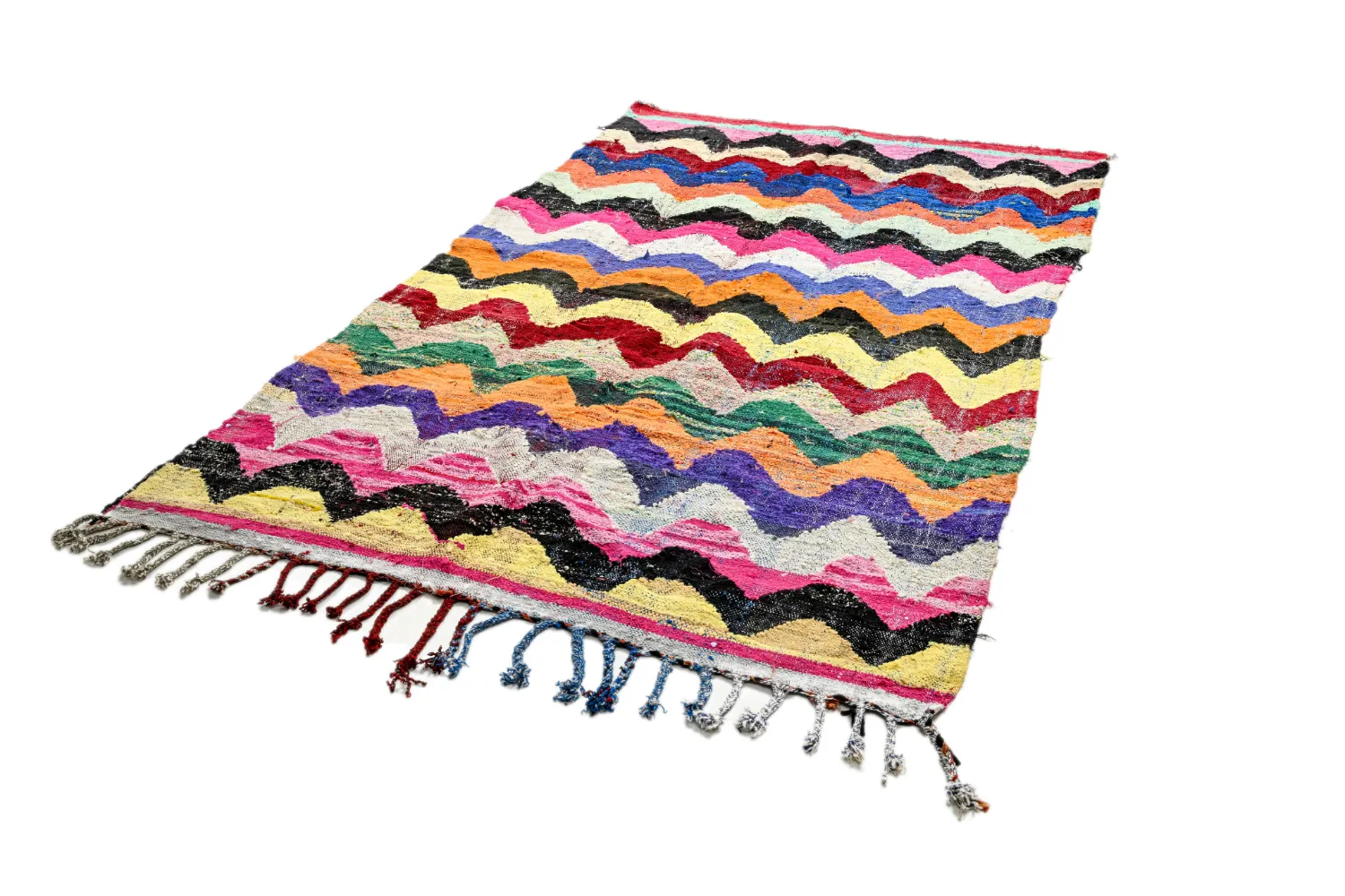 Marokkansk Boucherouite-teppe 150 x 260 cm