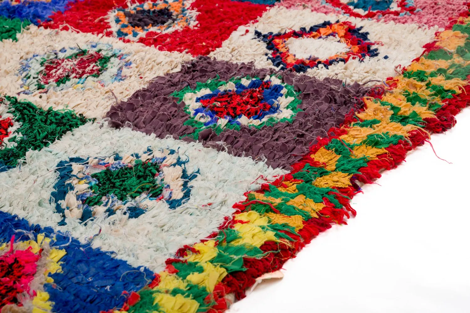 Marokkansk Boucherouite-teppe 290 x 145 cm