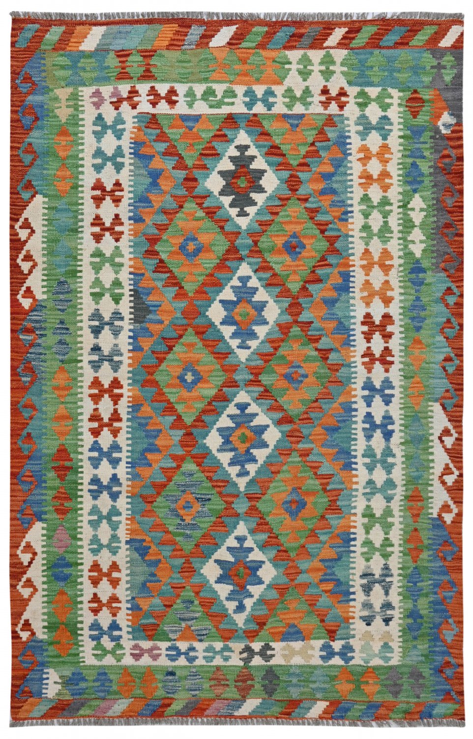 Kelim-teppe Afghansk 201 x 128 cm