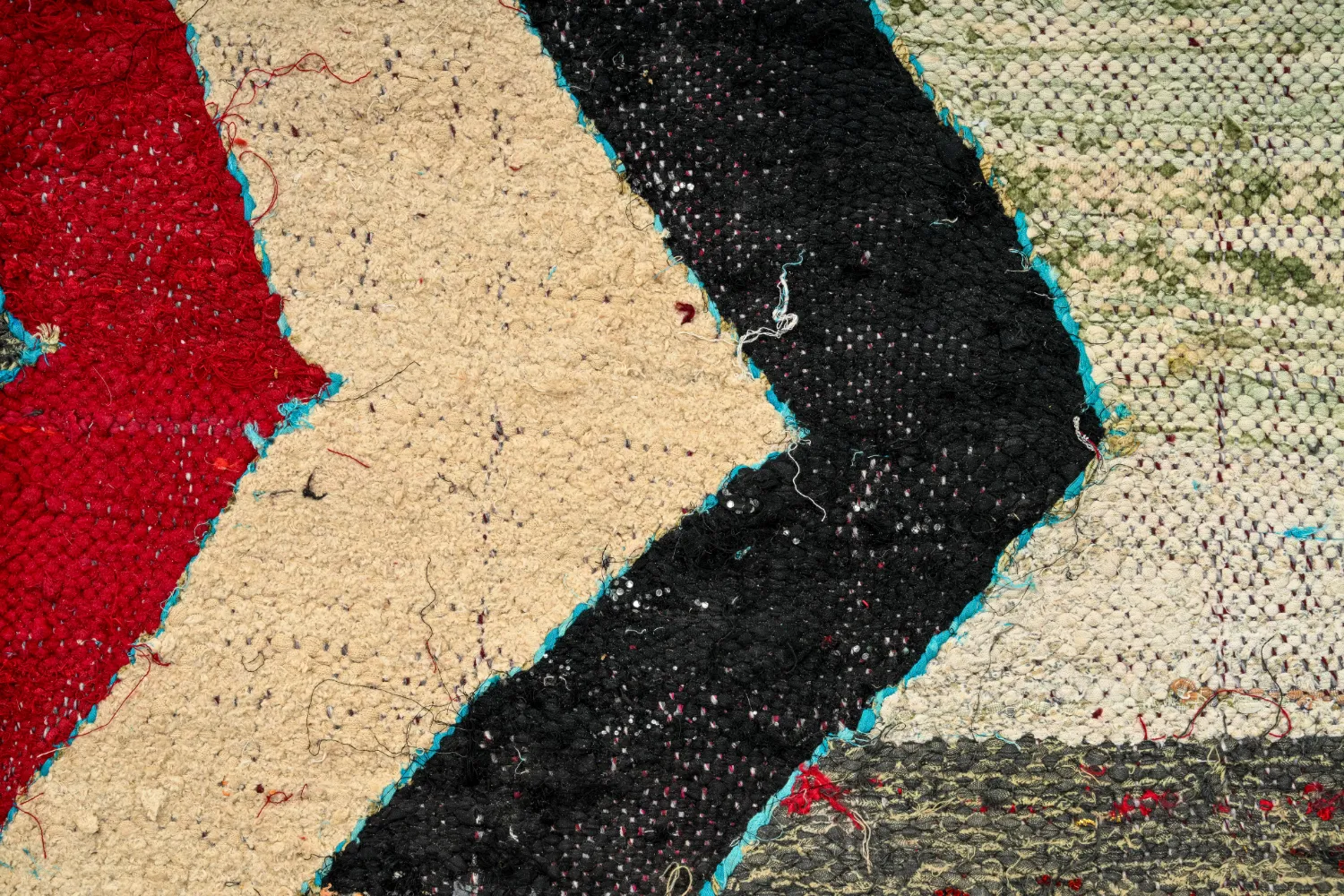 Marokkansk Boucherouite-teppe 130 x 225 cm