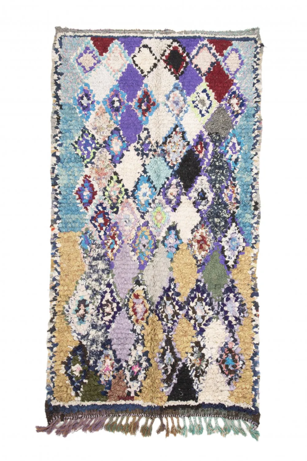 Marokkansk Boucherouite-teppe 260 x 140 cm